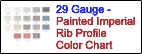 29 Gauge Painted Imperial Rib Profile Color Chart