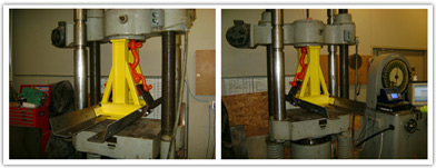 Lifting lugs being tested for a building supplied to Puget Sound Naval Yard